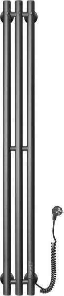 Изображение товара Полотенцесушитель электрический Ростела Мини 3 108x1200/3 (Ral 9005, с крючками, диммер)