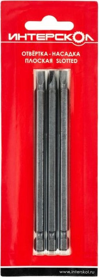 Изображение товара Набор бит Интерскол Slotted SL 5.5х0.8 110мм (2042411000550)