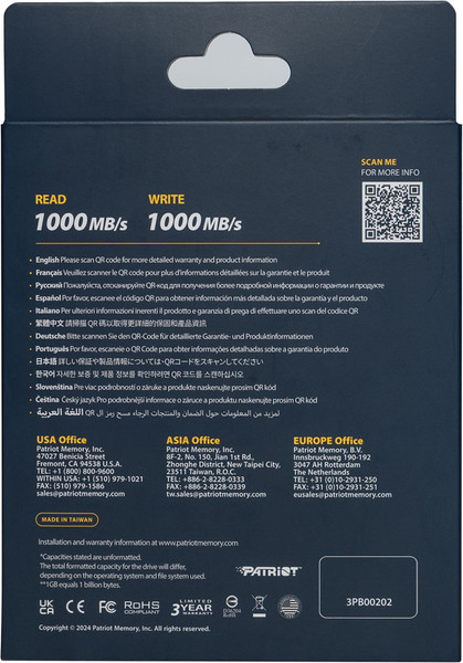 Изображение товара Внешний жесткий диск Patriot USB-C EXT 2TB (PTPL2TBPEC)