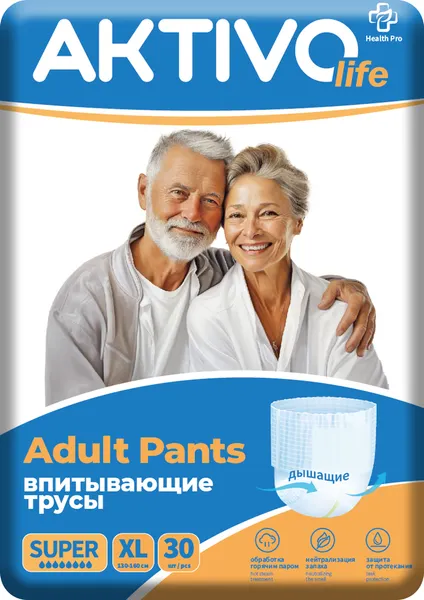 Трусы впитывающие для взрослых AKTIVOLIFE XL (30шт)