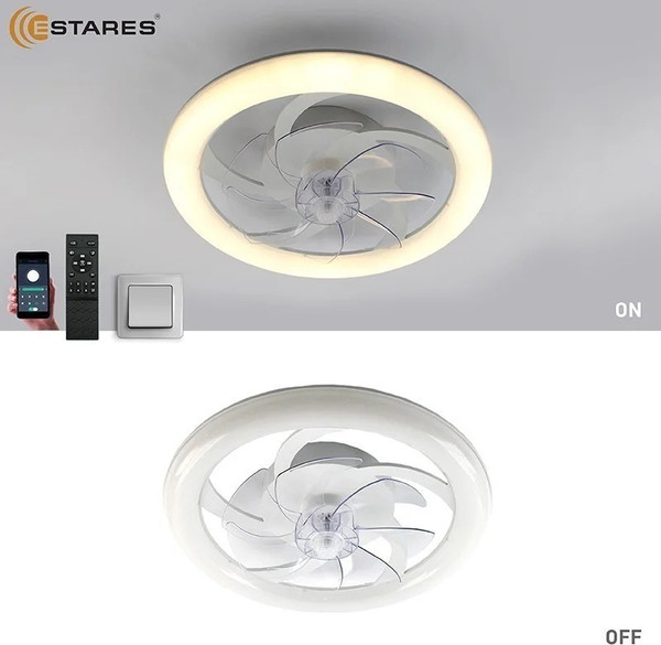 Изображение товара Вентилятор Estares Fan Simple 65W+18W R-APP-480x125-BLACK/WHITE-220-IP20
