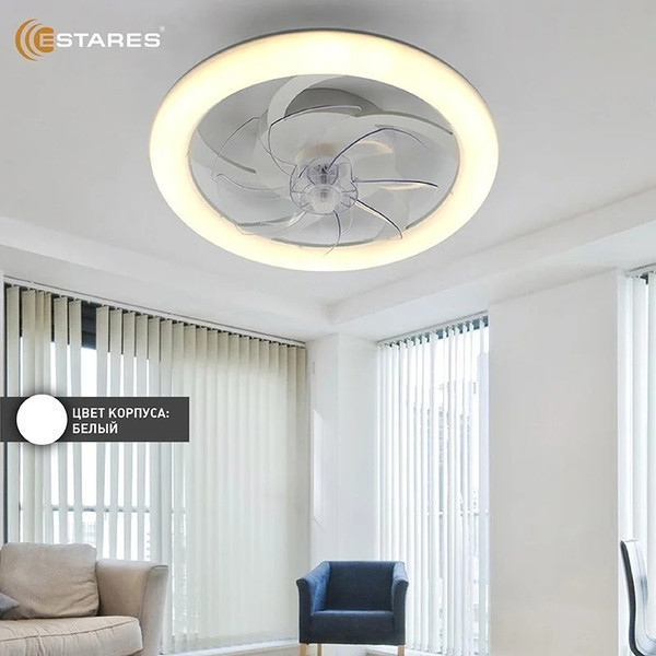 Изображение товара Вентилятор Estares Fan Simple 65W+18W R-APP-480x125-BLACK/WHITE-220-IP20