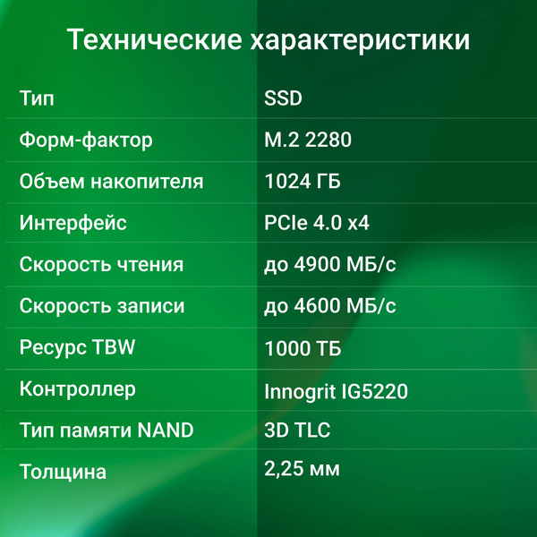 Изображение товара SSD диск Digma Meta G2 M.2 2280 1TB DGSM4001TG23T