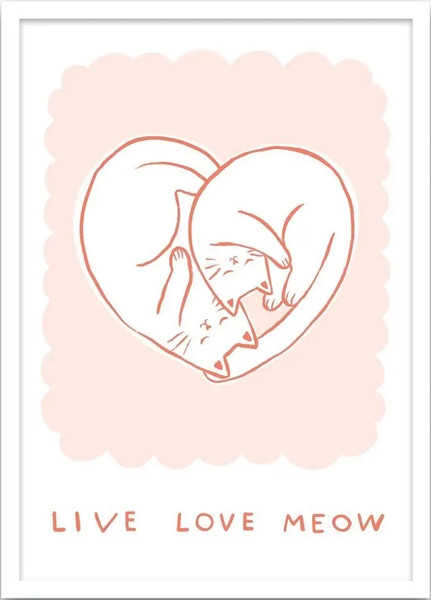 Изображение товара Постер Citydecor Live, Love, Meow 1 (21x30)