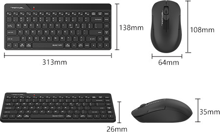 Изображение товара Комплект клавиатура и мышь A4Tech Fstyler FG2200 Air2 (бежевый)