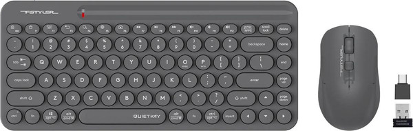 Изображение товара Комплект клавиатура и мышь A4Tech Fstyler FG3200 Air2 (серый)