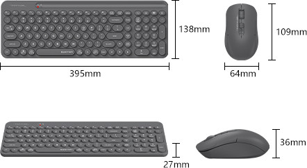 Изображение товара Комплект клавиатура и мышь A4Tech Fstyler FG3300 Air2 (серый)