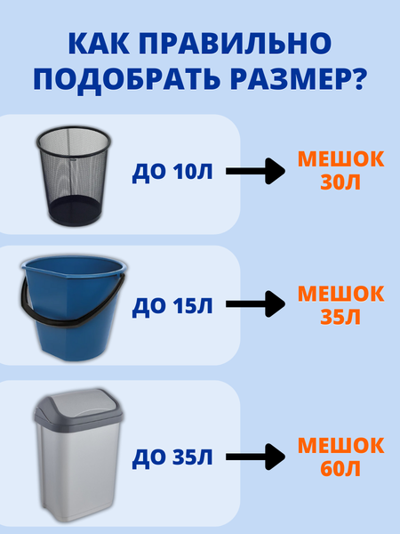 Изображение товара Пакеты для мусора Smarti 160л (10шт)