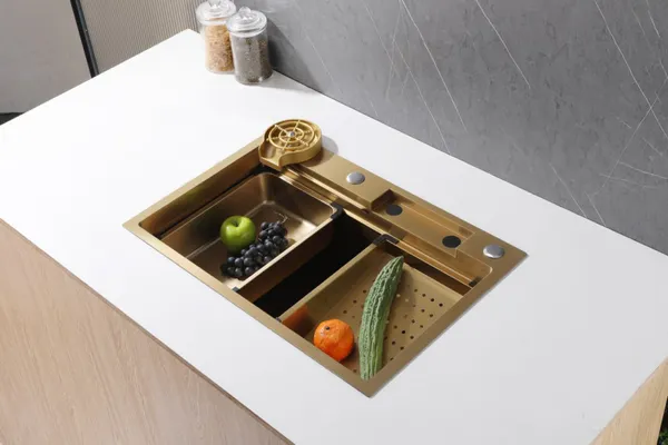 Изображение товара Мойка кухонная Abber Wasser Kreis AF2194G (золото матовое)