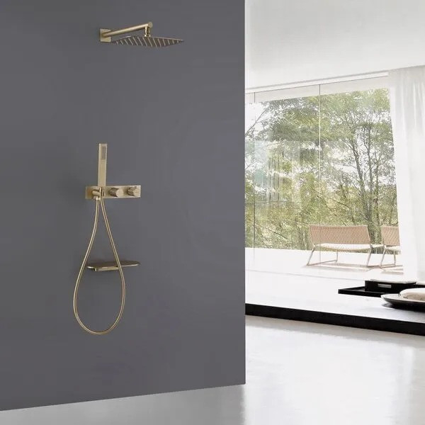 Изображение товара Душевая система со смесителем Abber Rund AF8750G (золото матовое)