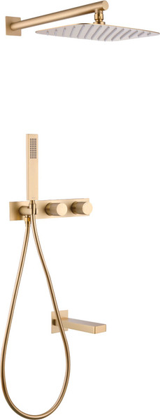 Изображение товара Душевая система со смесителем Abber Rund AF8717G (золото матовое)