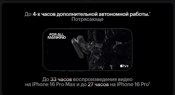 Изображение товара Смартфон Apple iPhone 16 Pro 128GB (черный титан)