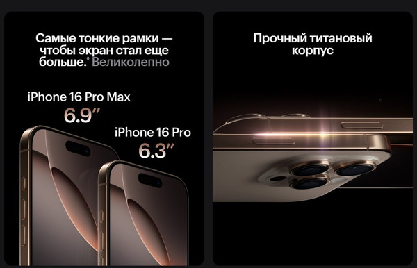 Изображение товара Смартфон Apple iPhone 16 Pro 256GB (пустынный титан)