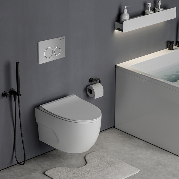 Изображение товара Унитаз подвесной с инсталляцией Roxen StounFix Dual Fresh 531880