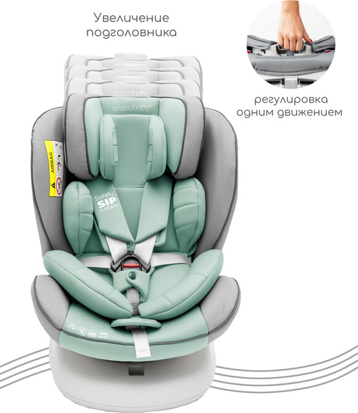 Изображение товара Автокресло Amarobaby Champion Isofix / AMARO-2008CH-Se/Bi (серый/бирюзовый)