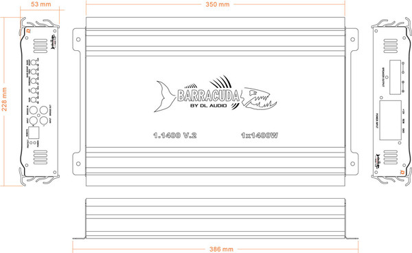 Изображение товара Автомобильный усилитель DL Audio Barracuda 1.1400 V.2
