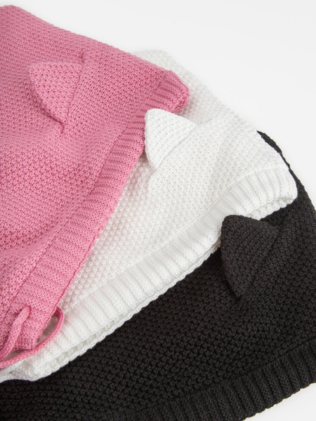 Изображение товара Шапочка для малышей Amarobaby Pure Love Kitty / AB-OD24-PLK16/33-50 (молочный, р.50-52)