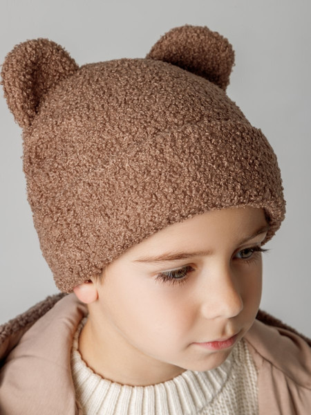 Изображение товара Шапочка для малышей Amarobaby Plush / AB-OD24-P16/12-54 (коричневый, р.54)