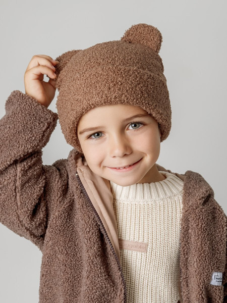Изображение товара Шапочка для малышей Amarobaby Plush / AB-OD24-P16/12-54 (коричневый, р.54)