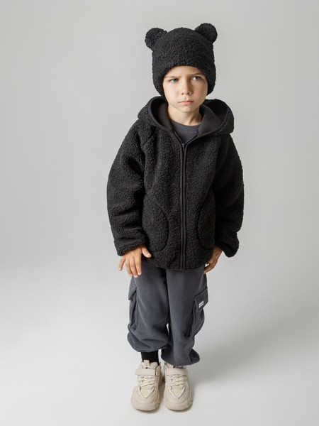 Изображение товара Шапочка для малышей Amarobaby Plush / AB-OD24-P16/09-54 (черный, р.54)