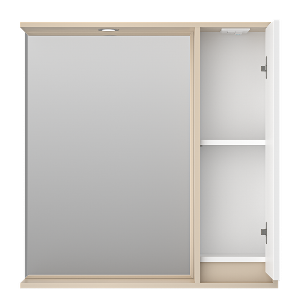 Изображение товара Шкаф с зеркалом для ванной Brevita Balaton R 80 / BAL-04080-03-01П