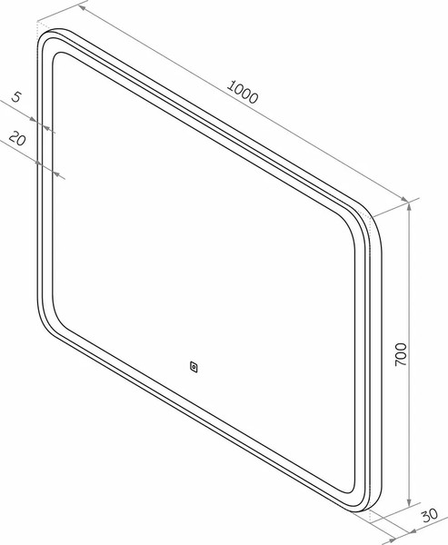 Изображение товара Зеркало Misty Капелла / КАП-02-100-70-14