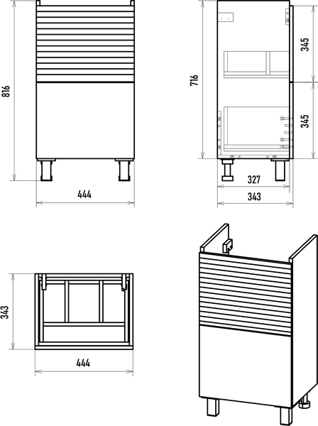Изображение товара Тумба под умывальник Misty Форест 50 / Э-Фор-07050-0219-2Я