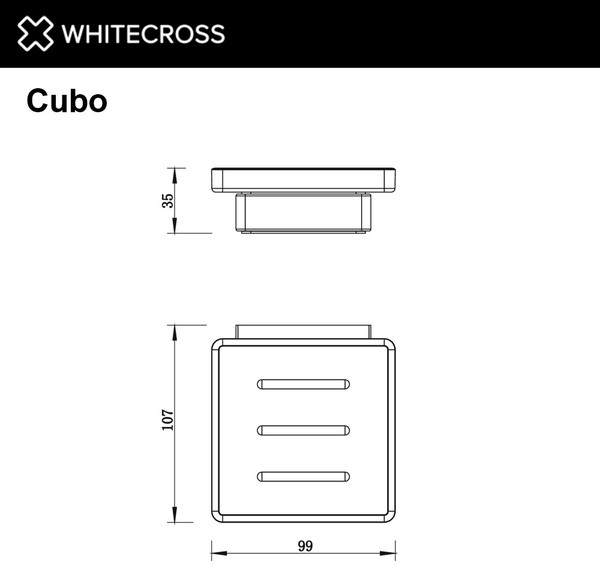 Изображение товара Мыльница Whitecross Cubo CU2420BL (черный матовый)