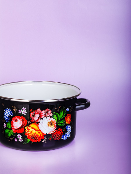 Изображение товара Кастрюля ЭСТЕТ Жостовские мотивы / ЭТ-75041