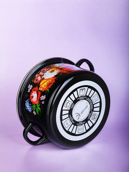 Изображение товара Кастрюля ЭСТЕТ Жостовские мотивы / ЭТ-75041