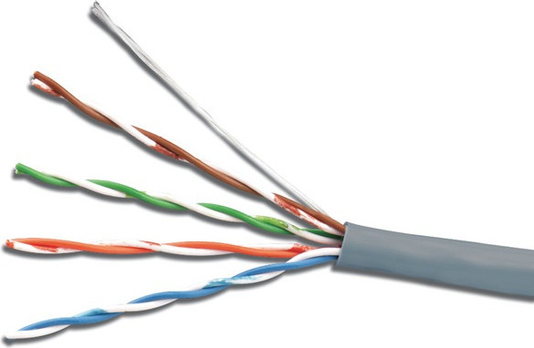 Изображение товара Кабель No Brand UTP 4 пары cat5E Solid 0.40мм CCA (305м, серый)