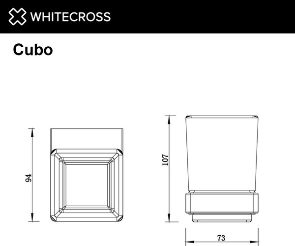 Изображение товара Стакан для зубной щетки и пасты Whitecross Cubo CU2430CR (хром)