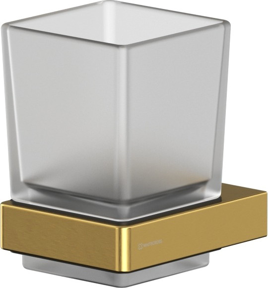 Изображение товара Стакан для зубной щетки и пасты Whitecross Cubo CU2430GLB (брашированное золото)