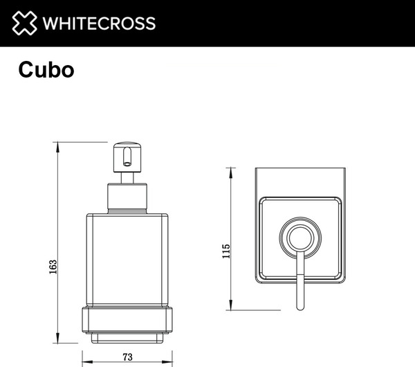 Изображение товара Дозатор для жидкого мыла Whitecross Cubo CU2440CR (хром)