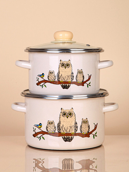 Изображение товара Набор кастрюль ЭСТЕТ Совы / ЭТ-75129С