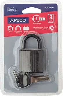Изображение товара Замок навесной Apecs PD-06-63-Blister