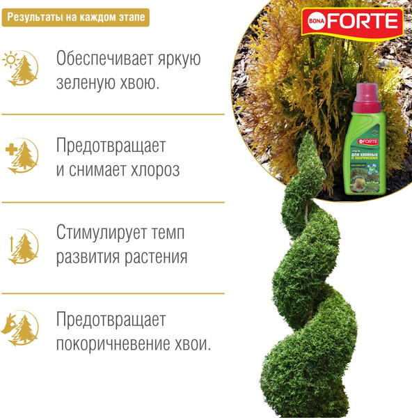 Изображение товара Удобрение Bona Forte 4в1 от покоричневения хвои BF31010061 (285мл)