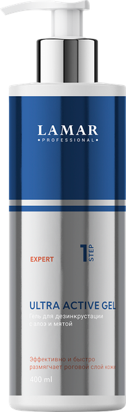 Изображение товара Гель для лица Lamar Professional Ultra Active для дезинкрустации с алоэ и мятой (400мл)