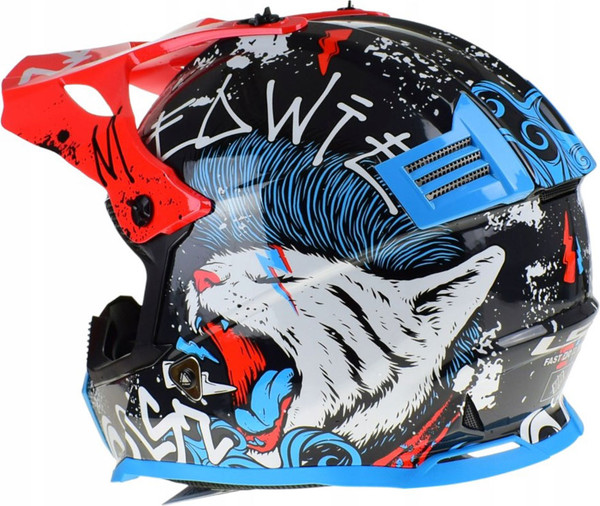 Изображение товара Мотошлем LS2 MX437 Fast 2 Mini Starmaw (M, черный)