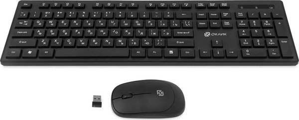 Изображение товара Комплект клавиатура и мышь Оклик S255W (черный)