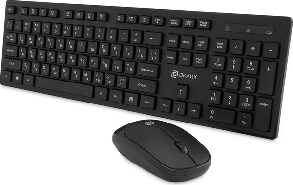 Изображение товара Комплект клавиатура и мышь Оклик S255W (черный)