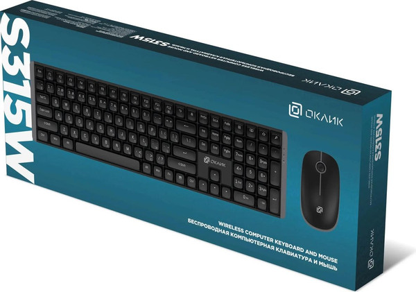 Изображение товара Комплект клавиатура и мышь Оклик S315W (черный)