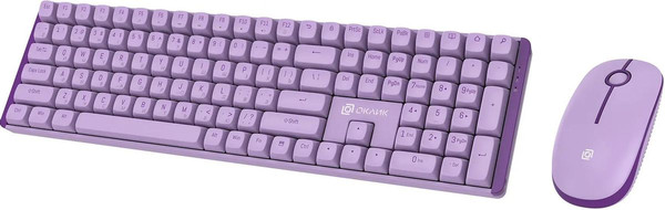 Изображение товара Комплект клавиатура и мышь Оклик S315W (сиреневый)