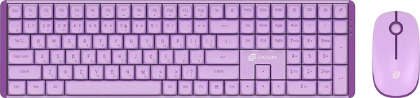 Изображение товара Комплект клавиатура и мышь Оклик S315W (сиреневый)