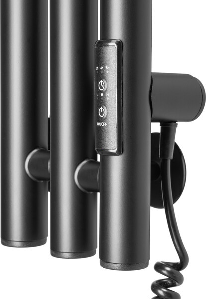 Изображение товара Полотенцесушитель электрический Ростела Мини 3 108х1800/3 (Ral 9005, с крючком, диммер)