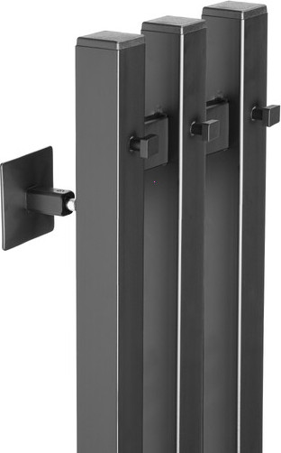 Изображение товара Полотенцесушитель электрический Ростела Слим 3 120х1200/3 (Ral 9005, с крючком, диммер)