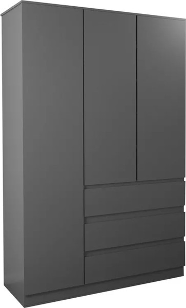 Изображение товара Шкаф Stolline Somero 3-х дверный с ящиками / 467.01 (серый)