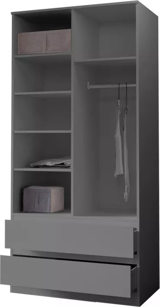 Изображение товара Шкаф Stolline Somero 2-х дверный с ящиками / 467.02 (серый)