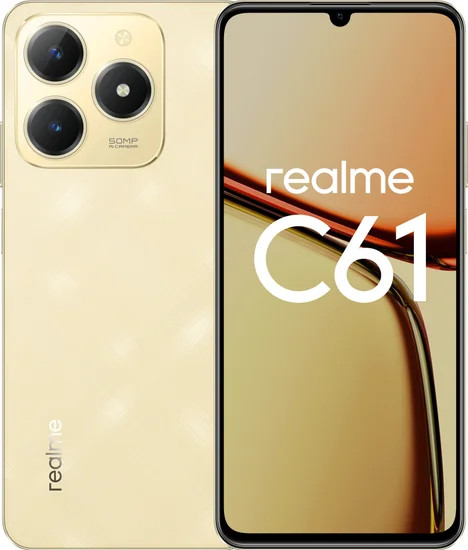 Изображение товара Смартфон Realme C61 8GB/128GB / RMX3930 (блестящий золотой)