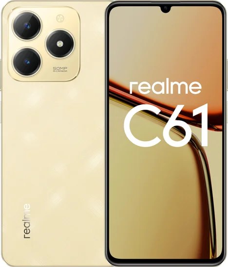 Изображение товара Смартфон Realme C61 8GB/256GB / RMX3930 (блестящий золотой)